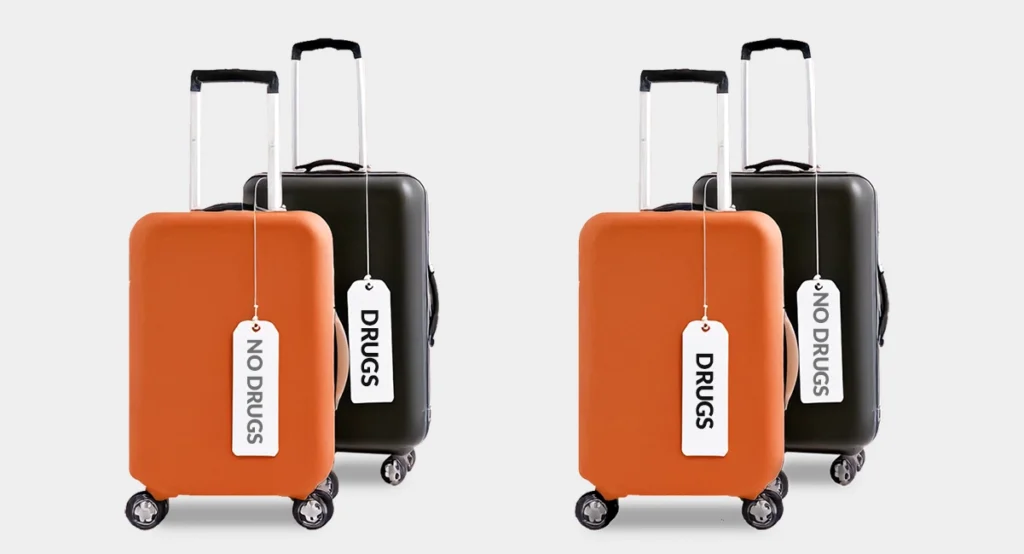 twee koffers die verwisseld zijn