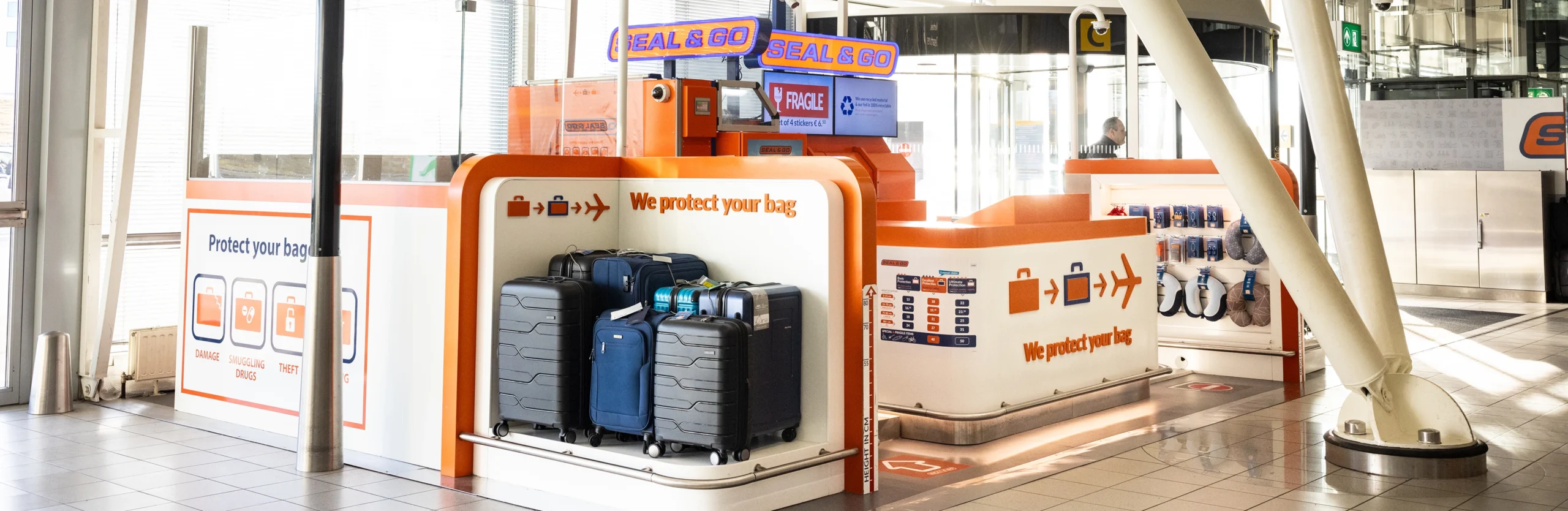 seal and go Amsterdam airport terminal 3