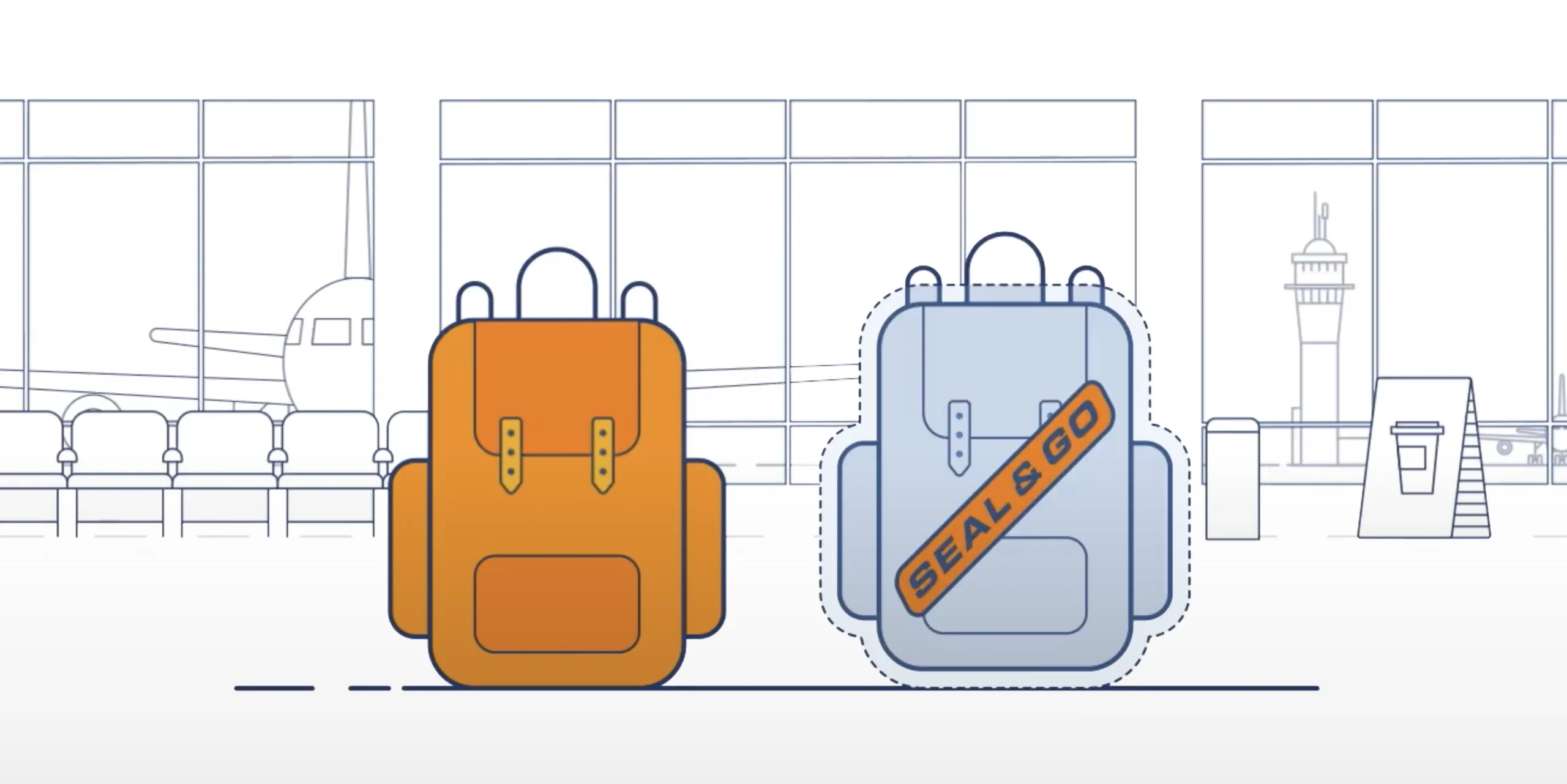 Protect your backpack with Seal & Go