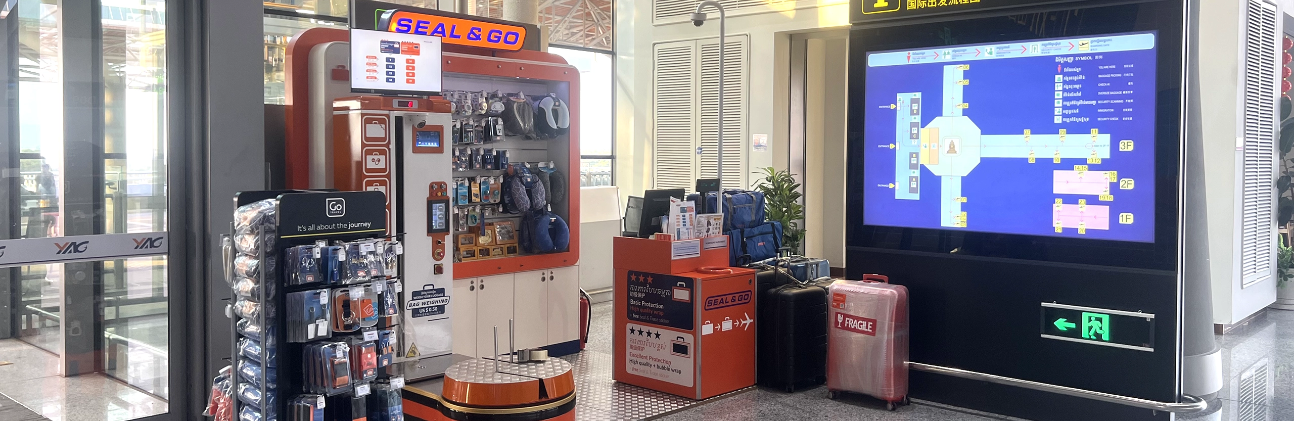 siem reap baggage wrapping