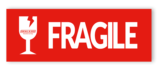 Fragile sticker bagage